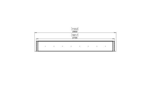 Ecosmart Fire Flex 104SS Single Sided Fireplace Insert - Black Finish / Stainless Steel Burner - ESF.FX.104SS